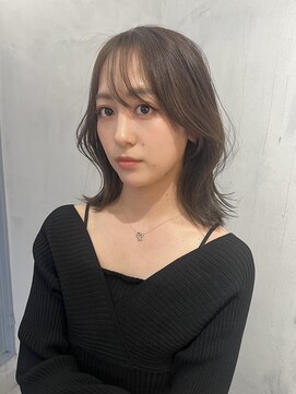 ロンドジェネルーズ 柏(Lond generous) ミニウルフレイヤーカット顔周り前髪韓国ミディアムロング/柏柏