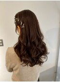 【ハーフアップ】博多/博多駅/ヘアセット/早朝