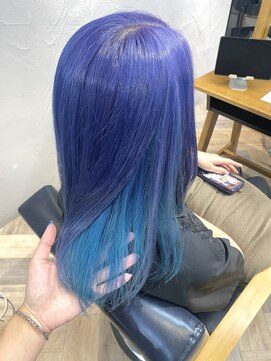 マーレ(MARLE./) 高発色ブルーの2色グラデ