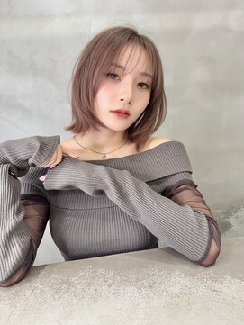 ロンドプロフィール 浦和(Lond profil) イメチェン　ボブ　外ハネボブ　美髪　ホワイトブロンド　韓国
