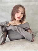 イメチェン ボブ 外ハネボブ 美髪 ホワイトブロンド 韓国