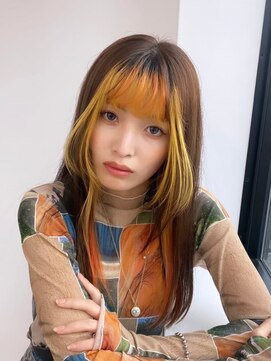 ワンズ リー 上大岡店(One's ly) レイヤーカット/ウェットヘア/オリーブベージュ[上大岡]