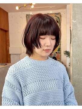 アペロ 柏(Apero) レッドブラウン/レイヤーボブ/顔まわりレイヤー/ボブi柏美容室/