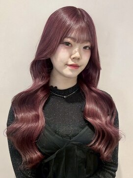 ジーナ 渋谷本店(Zina) 【 ローズピンク×韓国風♪レイヤー 】