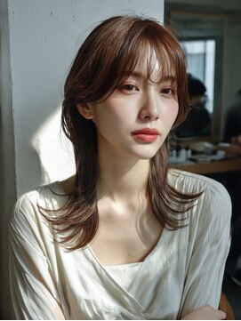 ミディアムレイヤー　透明感【TELA　HAIR取手】