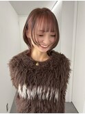 ダブルカラー/レイヤーボブ/ベージュ/ブリーチなし