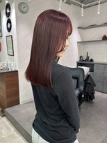 トーン(tone)&nbsp;ブリリーチなしダブルカラーボルドーカラー