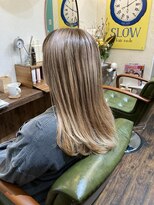 スロウ(SLOW)&nbsp;ブリーチありダブルカラー"ミルクティーグレージュ"