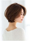 40代50代　横顔が綺麗な大人ショートボブ