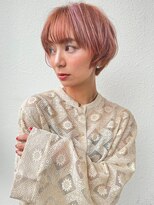 カバーヘア 上尾西口店(COVER HAIR)&nbsp;春カラー/ピンクベージュ/小顔/ショートボブ/イメチェンp上尾