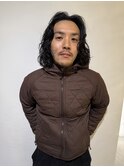 メンズロングパーマスパイラルパーマメンズボブ