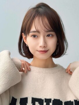 NYLON. 門田店【ナイロン】【8月1日オープン（予定）】 《NYLON.》黒髪 ボブルフ ネビージュ 小顔