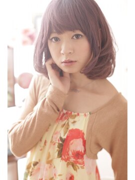 ジーナ 銀座(Zina) ☆【Zina】厚めバングのフェミニンボブ　黒髪でもOK☆