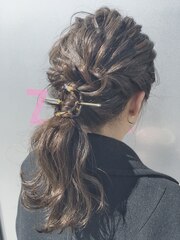 【丸山純基】ローポニーヘアアレンジ×結婚式