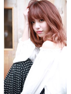 ラフィス ヘアー コパン 小倉店(La fith hair copain) 【La fith】 ピンクベージュ×セミディ