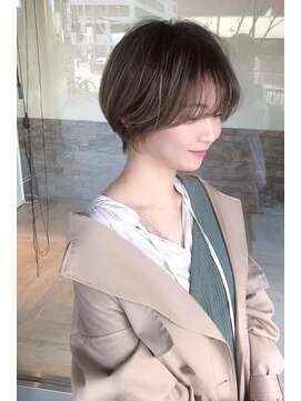 ヘアメイク シュシュ(Hair make chou chou) ショートパーマ黒髪ハイライトカラー20代30代大和八木