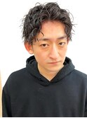 ツイストスパイラルパーマ/ツーブロック/アップバング/マッシュ