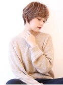 【大人可愛い20代30代40代丸みショートボブ前下がり小顔ボブ】