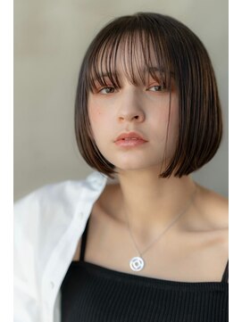 エースハバナ 渋谷(1 HAVANA) 20代30代大人可愛い黒髪前下がりボブ/前髪