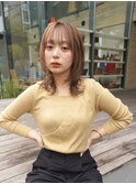ミディアムレイヤーカットボブウルフ/10代20代/インナーカラー