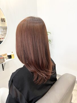 オアシス(oasis) 酸性ストレート　サラサラヘア　髪質改善　透明感ピンクカラー