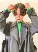 ショートボブ×デザインカラー