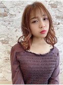 インナーグレージュ/マチルダボブ/前髪/ピンクベージュ/錦糸町