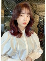 アリスバイアフロート 自由が丘(ALICe by AFLOAT)&nbsp;レッドブラウン／くびれヘア／おくれ毛カット/ぱっつん前髪