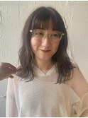 ゆるふわセミロング×ナチュラルブラウン