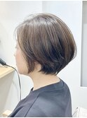 ゆるめショート　オリーブブラウン　【窪田】