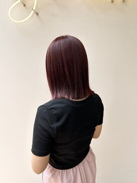 アジールヘア 北千住駅西口店(agir hair) ボルドーカラー 暖色カラー レッドブラウンカラー