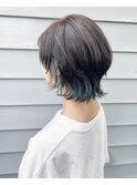 ショートウルフ×インナーターコイズブルー