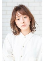 パノラ 下北沢(PANOLA)&nbsp;ひし形シルエット/外ハネスタイル/ピンクベージュ