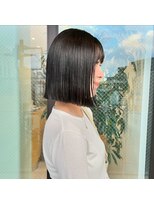 ボブ顎下2センチ切りっぱなしボブ