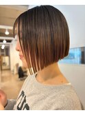 切りっぱなしボブ