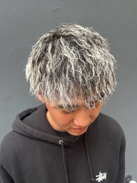 メンズグルーミングナンバーナイン(MEN'S GROOMING NUMBER NINE) ホワイトメッシュ/ツイストスパイラル/メンズパーマ