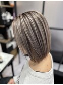 【lamchele】シルバーグレージュ×バレイヤージュ