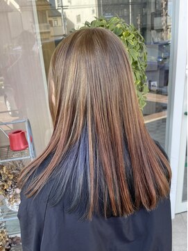 フー バイ セリナ(Fuu.by serina) 春夏デザイン◎ インナーブルーのエンドブラックカラー