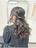 ハーフアップ
