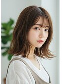 韓国風巻き/くびれ巻き/ナチュラル外ハネボブ/小顔モテへア