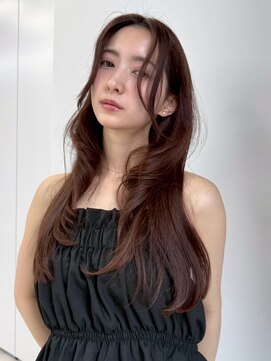 ユーフォリア 銀座本店(Euphoria) ロングレイヤー 韓国ヘア くびれヘア モテ髪 アッシュカラー