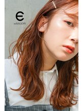 エス 大阪梅田店(es) 柔らかオレンジブラウンヘアカラー