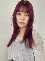 ピープスアンドスー 表参道 渋谷(Peeps&Suu.) レイヤー顔まわりカットぱっつん前髪　渋谷　表参道