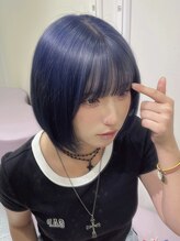 色落ちも可愛い寒色カラー♪