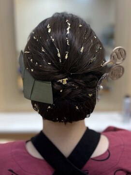 美容室 ルミネ 金箔ヘアセット