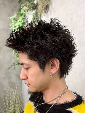 アポロ 横浜駅店(apollo) men's/スペインカール/スパイキーショート/ブルーブラック