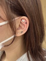 リアン(Lien)&nbsp;耳ツボジュエリー/耳ツボデザイン/ボルドーカラー/ダブルカラー