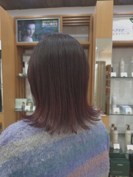 チェリーレッド×ラフな顔周りレイヤー