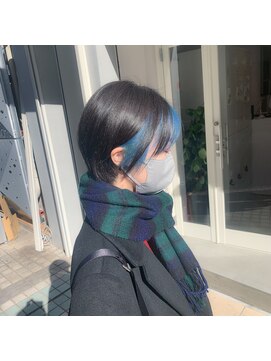 トーン(tone) フェイスフレーミング/ペールブルー/ショート