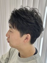 サイクル(CYCLE)&nbsp;MEN’S HAIR/サーフカール/刈り上げセンターパート/伊勢崎